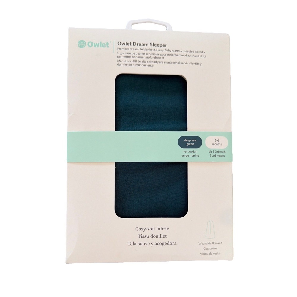 Owlet Dream Sleeper Swaddle Wrap Blanket - 3-6months Deep Sea Green BRAND NEW